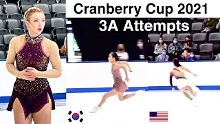 Cranberry Cup 2021 - Ladies Triple Axel Attempts !