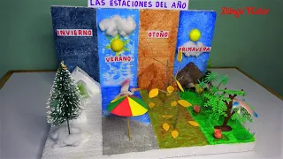 Como hacer MAQUETA de las ESTACIONES del AÑO / mockup of the seasons of the years