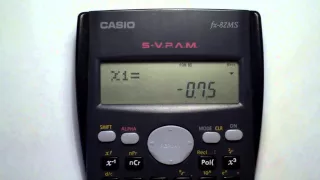Ecuaciones con calculadora Casio fx-82 ms