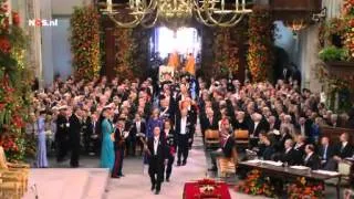 Koning Willem-Alexander en Koningin Maxima -  Aankomst Nieuwe Kerk