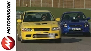 Mitsubishi Evo 7 vs. Subaru WRX STI