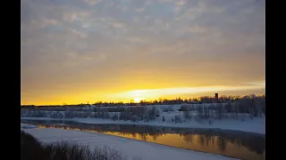 Зимняя прогулка от улицы Лесной по улице Пушкина до реки Ижма в городе Сосногорск