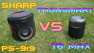 Sharp PS-919 vs Tronsmart T6 Max - blind-test i porównanie głośników