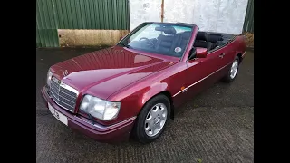 1994 Almandine Red Mercedes A124 E220 Cabriolet For Sale by Cheshire Classic Benz Part 1 - SOLD