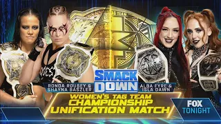 Ronda Rousey & Baszler Vs Alba Fyre & Dawn Campeonatos en Parejas - WWE Smackdown 23/06/2023 Español