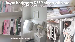 Bedroom ORGANIZE + RESET with me 🫧 deep cleaning motivation + mini room tour!