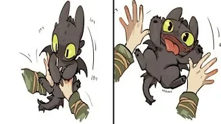 How to Train Your Dragon - Cute comics to make you laugh - How to Train Your Dragon Hidden World