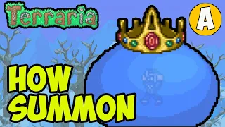 Terraria 1.4.4.9 How To Summon King Slime (EASY) (3 WAYS) | Terraria how to get King Slime spawner