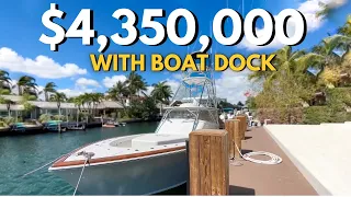 WATERFRONT $4.35 Million Dollar House with BOAT DOCK | North Miami