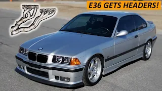 BMW E36 M3 GETS RACELAND HEADERS AND NEW EXHAUST! (IT RIPS!)