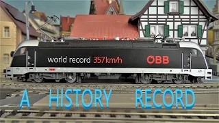 🇦🇹 ROCO 62484 H0 baureihe E 190 025 class Rh 1216 of ÖBB World/Weltrekord Speed Record 09/02/2006