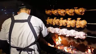 체대 사장님의 근손실 방지 보약통닭? 2시간동안 기름 쫙 뺀 누룽지 통닭 │Roasted Korean Chicken – Korean Street Food