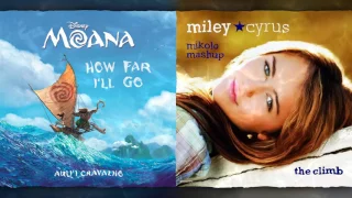 Auli'i Cravalho vs  Miley Cyrus - How Far I'll Climb (Mashup)