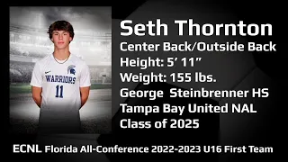 Seth Thornton Soccer Highlight Film