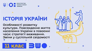 11 клас. Історія України. Особливості розвитку культури. Життя населення України в повоєнні часи