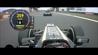 F1 2013 Korea - Raikkonen passes Grosjean