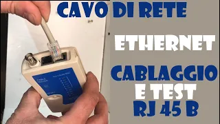 Attestazione cablaggio cavo di rete cavo diretto T568B ethernet internet poe RJ 45