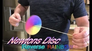 Newtons Disc - Reverse RAINBOW (Blending colors to be white)