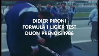 DIDIER PIRONI teste com a equipe de Formula 1 Ligier 1986