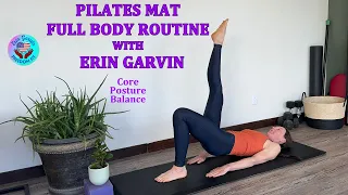 1 Hour Pilates Mat: Full Body Routine with Erin Garvin. Core, Balance, Posture