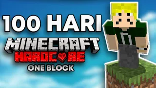 100 HARI Minecraft Hardcore tapi cuma SATU BLOCK, Lagi !