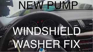 BMW 128i Windshield Washer Pump Replacement $9 DIY - CLOGGED FILTER - Same Procedure for Headlights