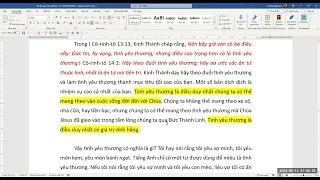 Nền tảng đức tin - Bài 28 - Tình yêu thương (Phần 1)  - 12.05.2024