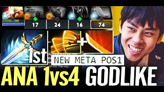 🔥 ANA 1vs4 100% STILL GOD — Godlike New Meta Juggernaut Falcon Blade 1st Item Dota 2 Pro