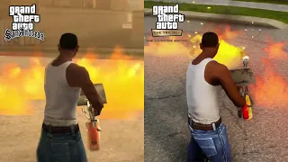 GTA San Andreas Definitive Edition - All Weapons Comparison