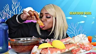 Seafood Boil, King Crab, and Huge Shrimp