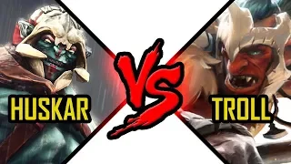 Dota 2 Huskar vs Troll Warlord - dota 2 battle Sacred Warrior vs Jah'rakal #13