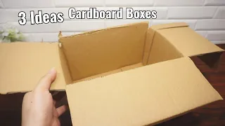 DIY on a budget with these 3 fun cardboard box projects| DIY Cardboad box basket