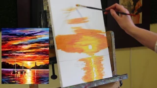 Уроки рисования маслом - рисование пейзажа маслом закат | Артакадемия