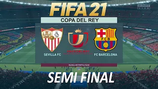 FIFA 21 Sevilla vs Barcelona | Copa Del Rey 20/21 | PS4 Full Match