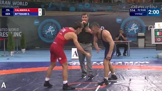 Calandra vs Bittmann, 2017 Veterans World C'ships, Plovdiv (BUL)