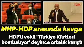 HDP'li vekil 'Türkiye Kürtleri bombalıyor' deyince ortalık karıştı: AKP-MHP-HDP arasında büyük kavga