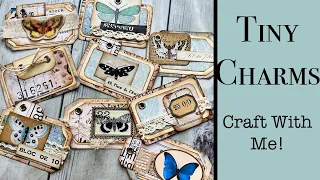 Tiny Charms for Junk Journals, Collage Tags. Craft with me With Anna at Pink Monarch Prints