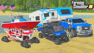 MEMORIAL DAY CAMPING FESTIVAL! (FORD F450, POLARIS RZR) | (ROLEPLAY) FARMING SIMULATOR 2019