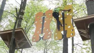 Experience Treetop Adventure's ropes challenge course