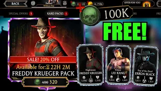 I Spent 100K FREE Souls on this Pack For My LUCKY Viewers! | MK Mobile Freddy Krueger Pack Opening!