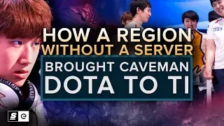 How a region without a server brought Caveman Dota to The International