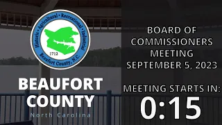 September 5, 2023 Beaufort County Board of Commissioners Meeting
