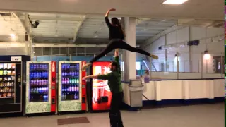 Pairs Figure Skating Off Ice Axel Lift