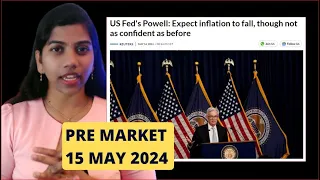 "US Fed: Long high-Interest rate" Nifty & Bank Nifty, Market Report, Analysis, 15 May 2024, Range