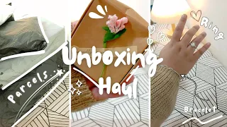 Unboxing Haul (Tiktok shop), make up brush,ring,bracelet.