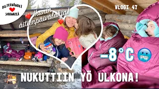 NUKUTTIIN YÖ ULKONA - RETKI KIILOPÄÄN SIVAKKAOJALLE! #vaihtovuosisodankylässä vlogi 47