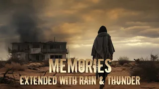 Memories | Sad Dark Ambient Piano | Post Apocalyptic Atmospheric Music Extended with Rain & Thunder