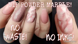 HOW TO: Dip Powder Marble! No Waste, No Inks!