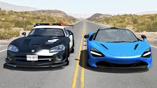 Crazy Police Chases #35 - BeamNG Drive Crashes