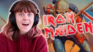 FIRST TIME LISTENING TO IRON MAIDEN 🤘 Hallowed Be Thy Name, Powerslave, The Trooper reaction